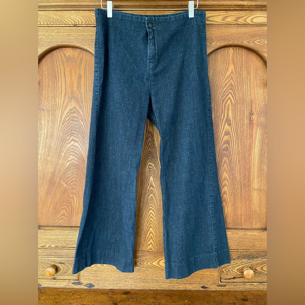Prairie Underground Knack Pant XL stretch dark denim high waist jeans wide leg